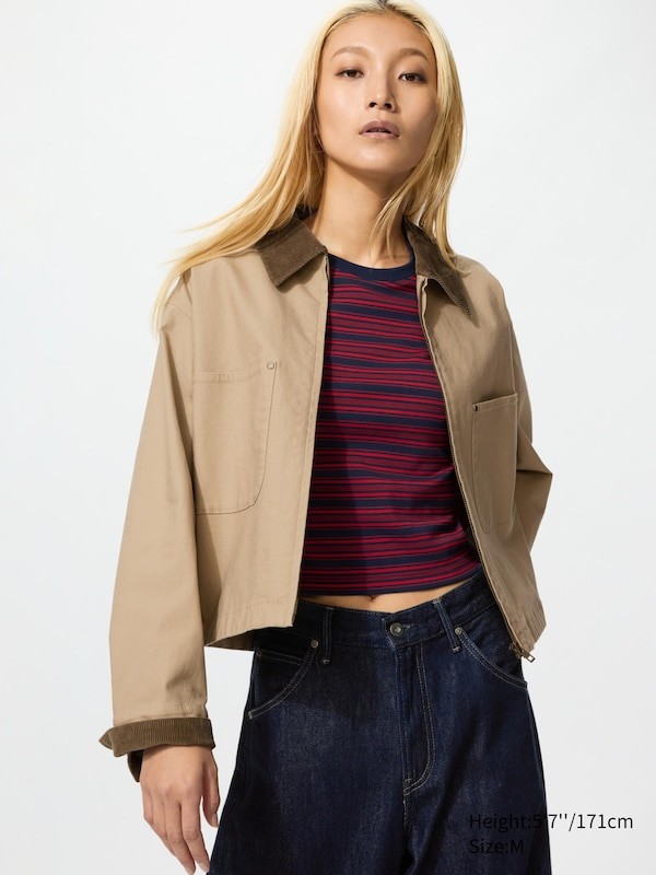 Uniqlo zip-up short jacket