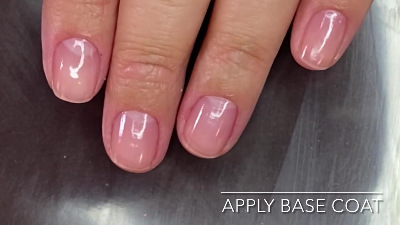 Simple Nail Designs demonstrating start with base coat