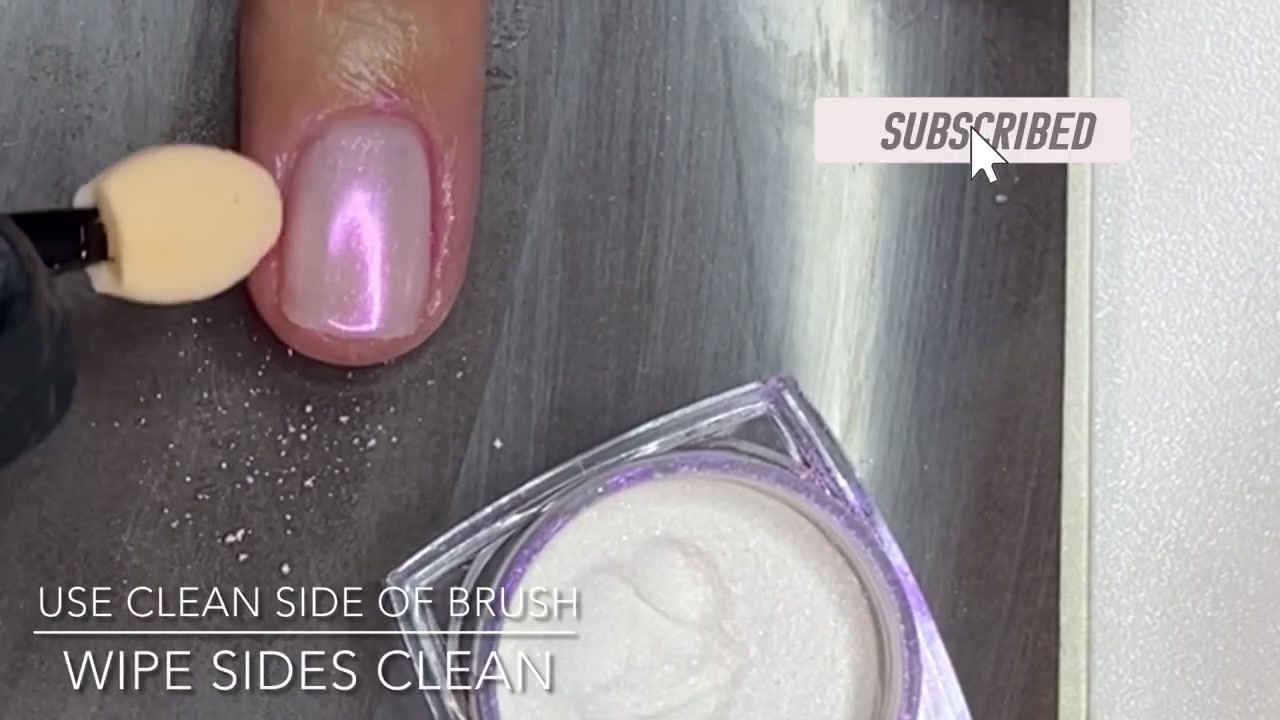 Simple Nail Designs demonstrating clear away excess powder