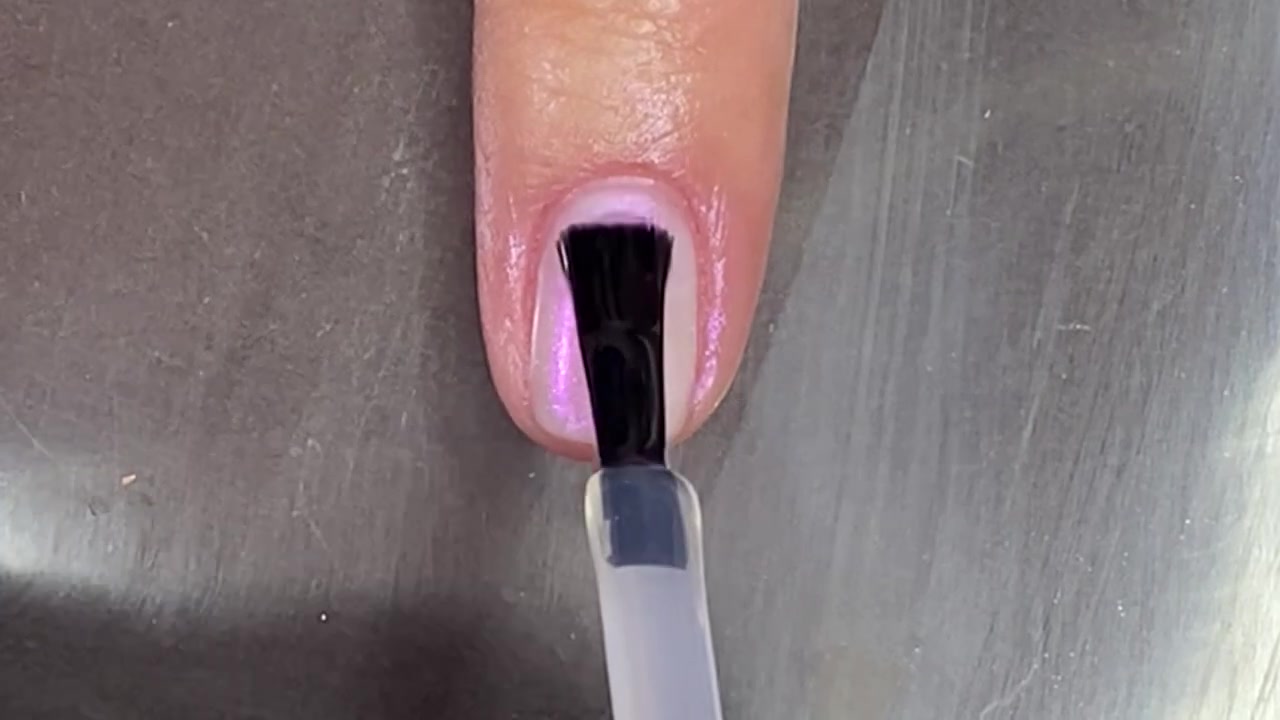 Simple Nail Designs demonstrating seal with a water-based layer