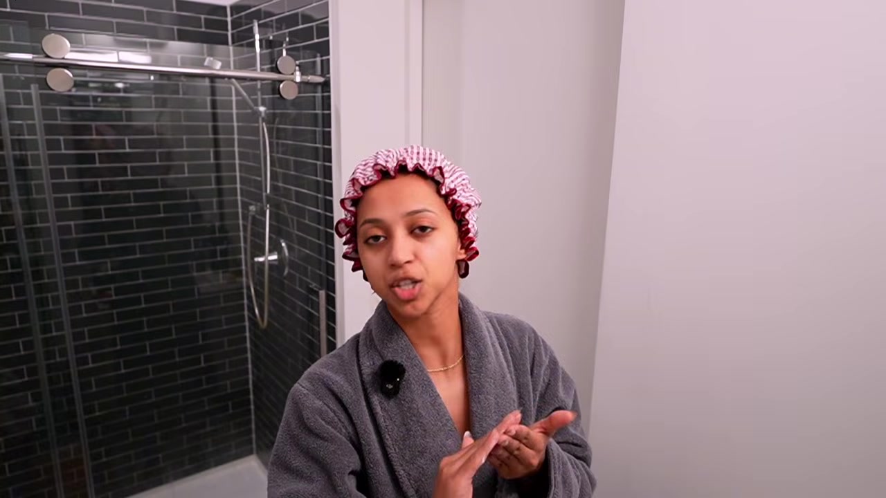 Moisturizer comes near the end of her skincare sequence.