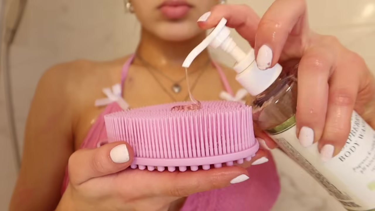 Use a gentle touch with the body brush.